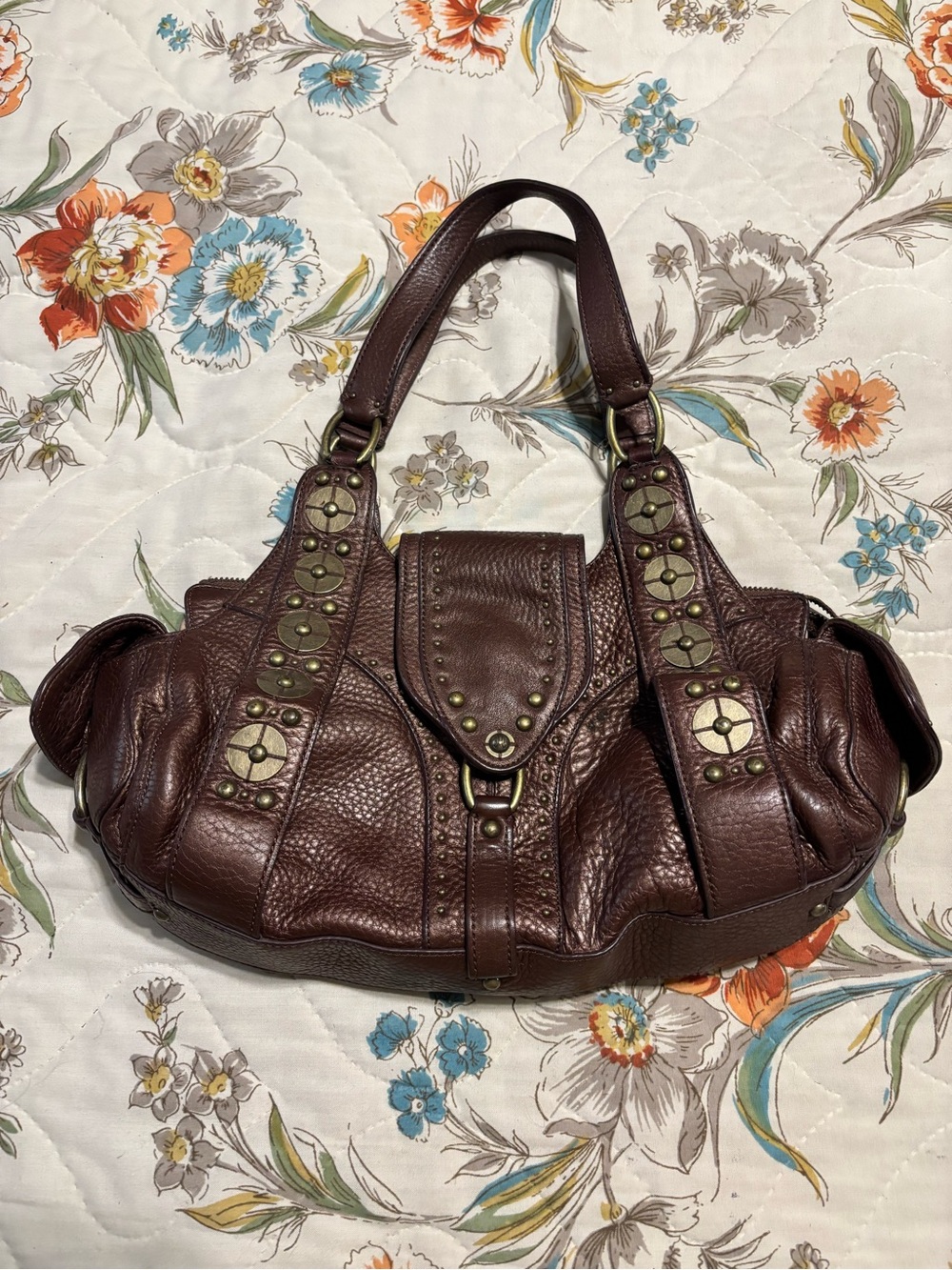 Cole Haan studded satchel
